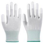 Safety Gloves Factory - White PU Coated Fishing Anti Static Wear