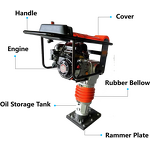 Gasoline Tamping Rammer Factory - High Efficiency 5.5-6.5HP 63kg Made