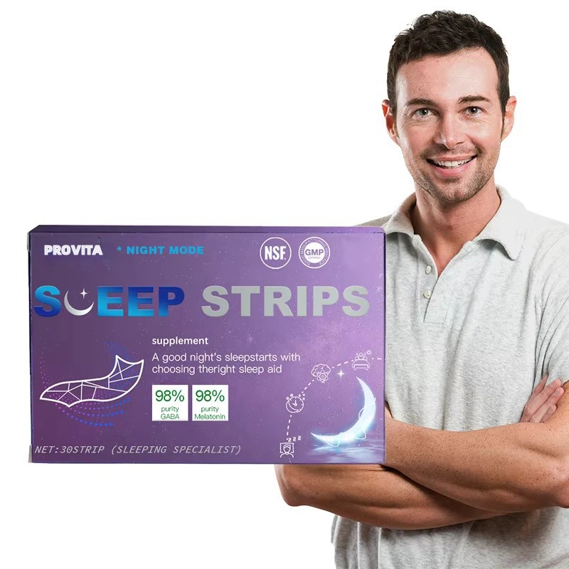 Health Sleep Strips Factory - OEM Wholesale Stress Relief Calm Supplement Vitamin Mint Film