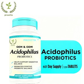 Probiotics Tablets Manufacturer - OEM Lactobacillus Acidophilus LA-14 100 Million CFU Gastrointestinal