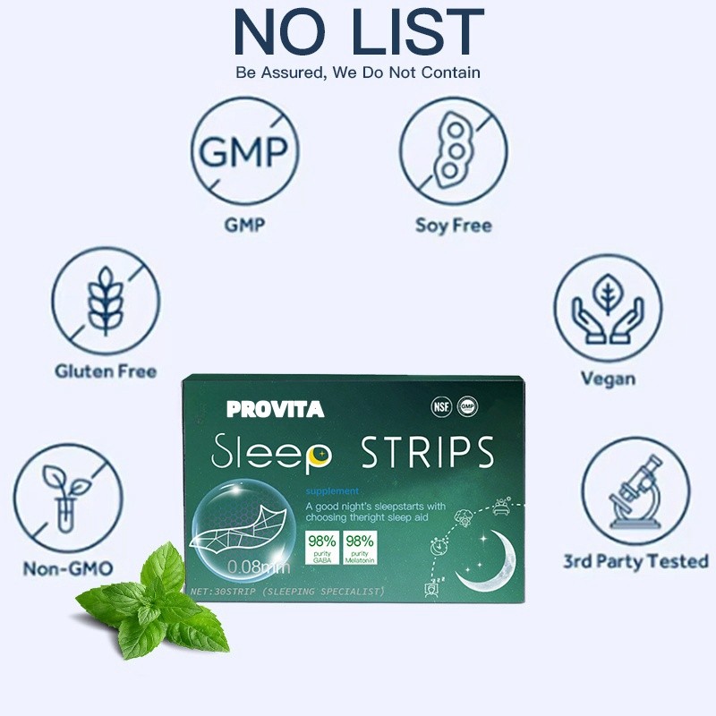 Sleep Strips Manufacturer - OEM Hot Selling Melatonin Gamma-Aminobutyric Acid Mint Film