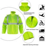 Work Suits Manufacturer - 300D Oxford Rain Safety Jacket
