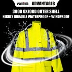 Rain Gear Manufacturer - Class 3 Safety Long Waterproof