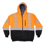 Hi Vis Jacket Factory - Class 3 Orange Fleece Work Jacket