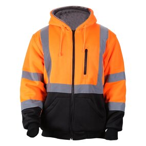 Hi Vis Jacket Factory - Class 3 Orange Fleece Work Jacket
