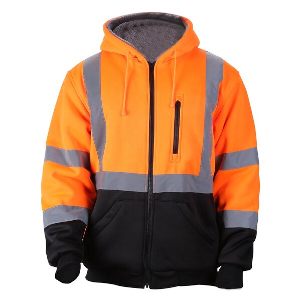 Hi Vis Jacket Factory - Class 3 Orange Fleece Work Jacket