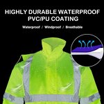 Work Suits Manufacturer - 300D Oxford Rain Safety Jacket