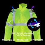 Construction Rain Jacket Manufacturer - Men's High Visibility