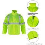 Construction Rain Jacket Manufacturer - Men's High Visibility