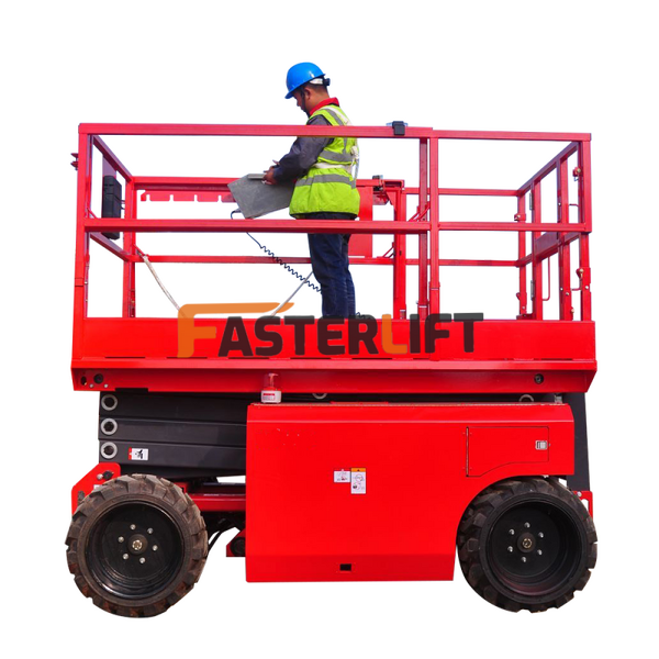 Diesel Scissor Lift Table Factory - 18m 1000kg Rough Terrain Steel