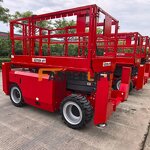 Diesel Scissor Lift Factory - EPA 18m 1000kg Rough Terrain Steel