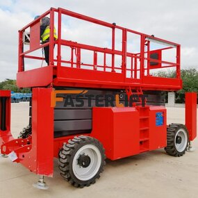 Diesel Scissor Lift Table Factory - EPA 18m 1000kg Rough Terrain