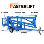 Articulating Boom Lift Factory - 12-26m Steel Cable Custom OEM