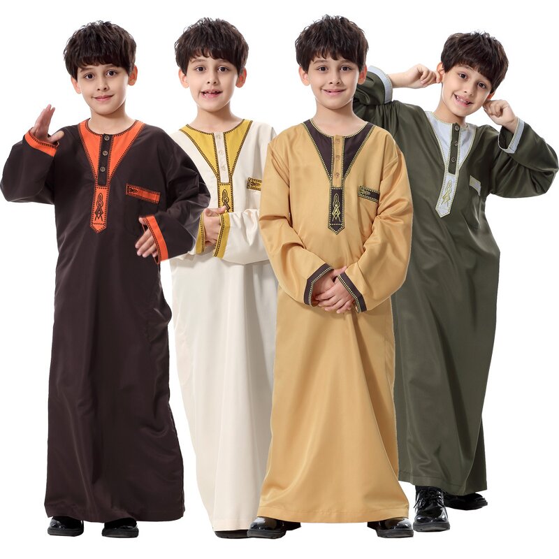Kids Abaya Manufacturer - OEM Arabic Plus Size Boy Robe