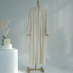 Cotton Linen Abaya Set Factory - OEM 2pcs Breathable Cardigan