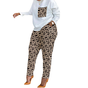 Printed Pants Suit Manufacturer - OEM Women Casual Plus Size