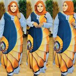 Satin Abaya Dress Factory - OEM Printed Hijab Set Vintage