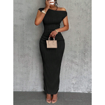 Off-Shoulder Dress Factory - OEM 2025 New Water Ripple