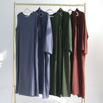 Cotton Linen Abaya Set Factory - OEM 2pcs Breathable Cardigan