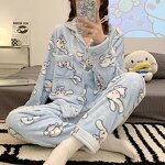 Coral Fleece Pajamas Set Factory - OEM Autumn Winter Thickened