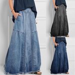 Denim Bustier Skirt Factory - OEM Elastic High Waist Winter