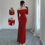 Off-Shoulder Bodycon Dress Manufacturer - OEM Long Floor Length