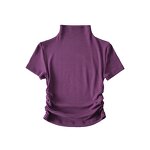 Pleated T-shirt Factory - OEM Figure Looking Stretch Half Collar