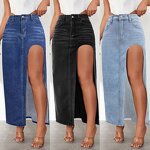 Denim Half Skirt Factory - OEM 2025 Spring High Waisted
