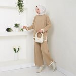 Muslim Sweater Pants Suit Manufacturer - OEM Knitted Wide Leg