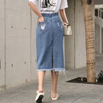 Distressed Denim Skirt Factory - OEM Vintage Niche Strap Design