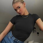 Women's T-shirt Manufacturer - OEM Summer Casual O-Neck Navel