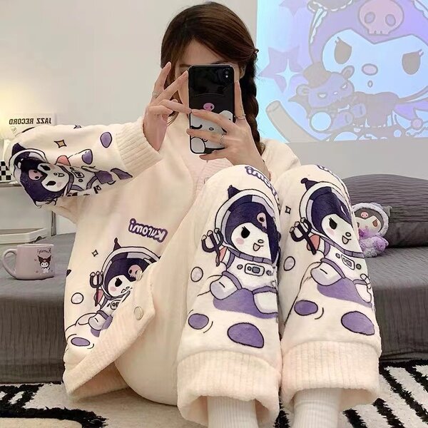 Coral Fleece Pajamas Set Manufacturer - OEM Sweet Winter Warm Home