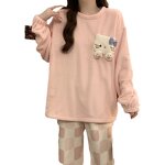 Plush Pajamas Set Manufacturer - OEM 2024 Winter Thickened Cat