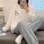 Women's Flannel Pajamas Factory - OEM Large Size Purple Rabbit