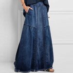 Denim Bustier Skirt Factory - OEM Elastic High Waist Winter