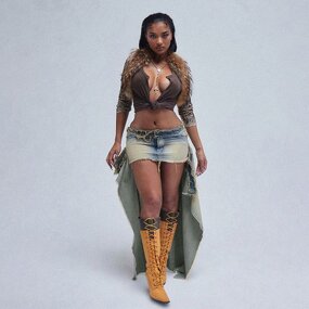 Distressed Denim Skirt Factory - OEM High Waisted Zipper Splicing