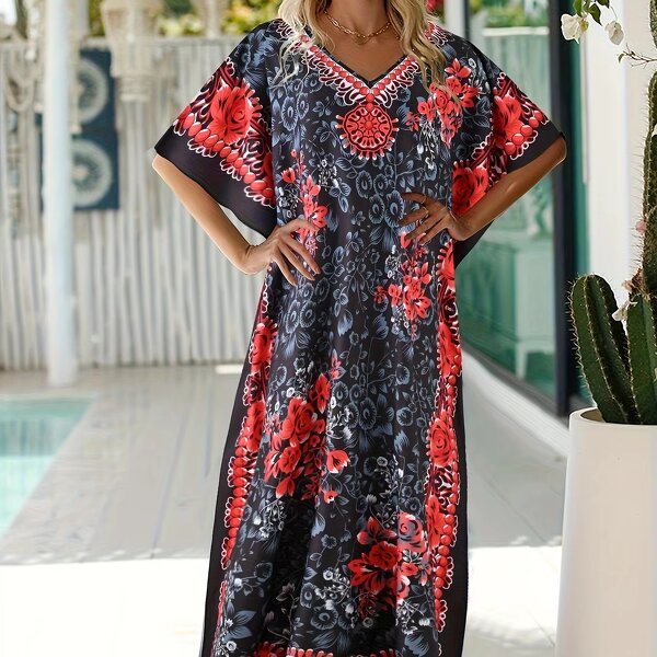 Kaftan Dress Manufacturer - OEM Hand Drawn Modest Pearl