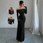 Off-Shoulder Bodycon Dress Manufacturer - OEM Long Floor Length