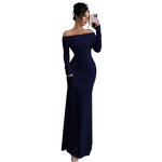 Off-Shoulder Bodycon Dress Manufacturer - OEM Long Floor Length