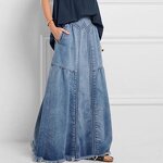 Denim Bustier Skirt Factory - OEM Elastic High Waist Winter