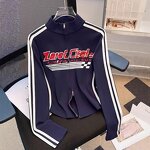 Long Sleeve Top Factory - OEM Retro Slim Fit Biker Print