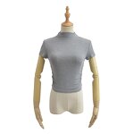 Pleated T-shirt Factory - OEM Figure Looking Stretch Half Collar