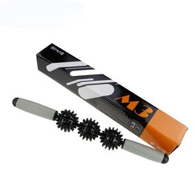 Massage Stick Factory - OEM 3 Spiny Ball Yoga Muscle Roller with Handle