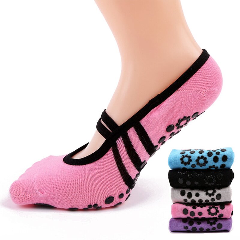 Yoga Slipper Supplier - OEM Women's Anti-Slip Cotton Sports Socks