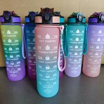 Sports Water Bottle Factory - OEM Hot Sale 1000ML Leakproof Gradient Bottle