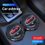 Car Ashtray Supplier - OEM Custom Logo LED Light Portable Ashtray