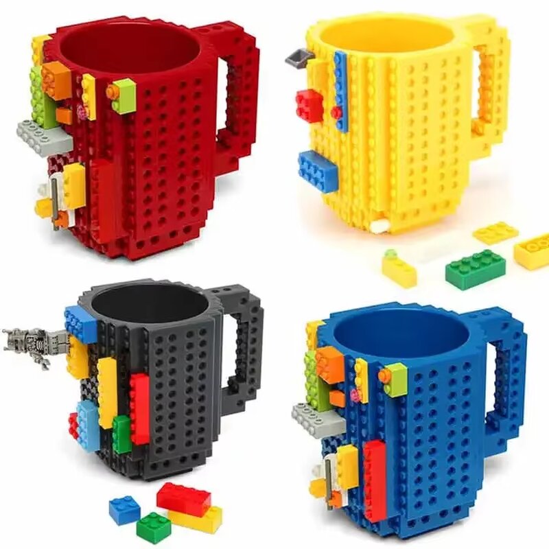 DIY Building Blocks Cup Supplier - OEM Wholesale 350 ml Plastic Juice Mug