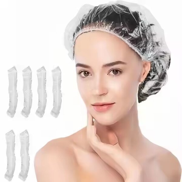 Shower Cap Factory - OEM Cheap Thickened Disposable PE Plastic Cap
