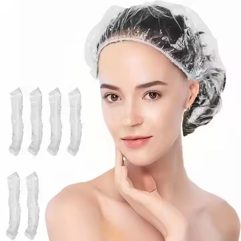 Shower Cap Factory - OEM Cheap Thickened Disposable PE Plastic Cap