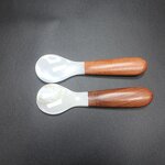 Caviar Spoon Factory - OEM Customized 10CM Wooden Mother of Pearl Shell